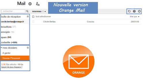 nouvelle version messagerie orange mail