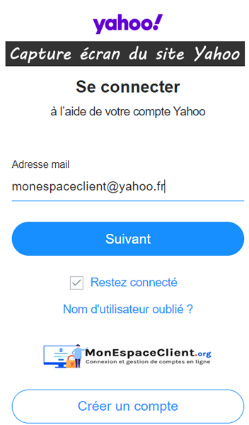 les étapes pour se connecter à ma boite mail yahoo