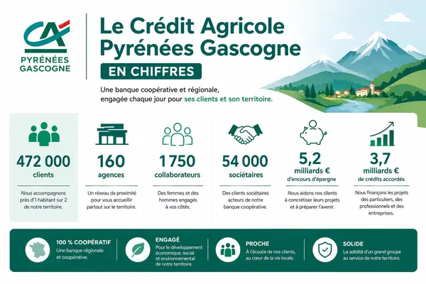 Le Crédit Agricole Pyrénées Gascogne en chiffres