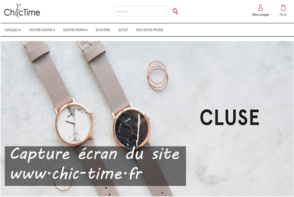 www.chic-time.fr : boutique de vente de montres