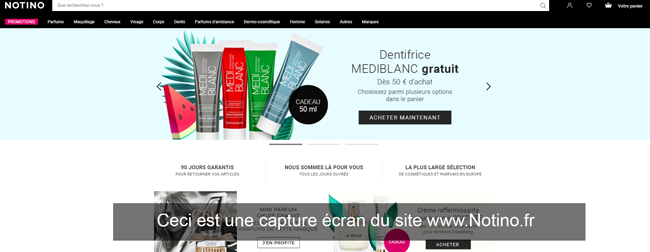 www.notino.fr : le site de la parfumerie en ligne