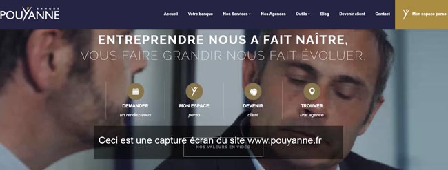 www.pouyanne.fr : le site de la banque pouyanne