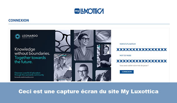 My Luxottica Connexion Contact Service Client Luxottica France