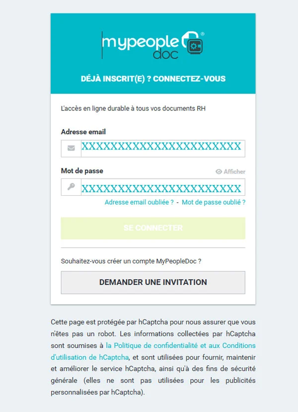 Se connecter à mon compte MyPeopleDoc