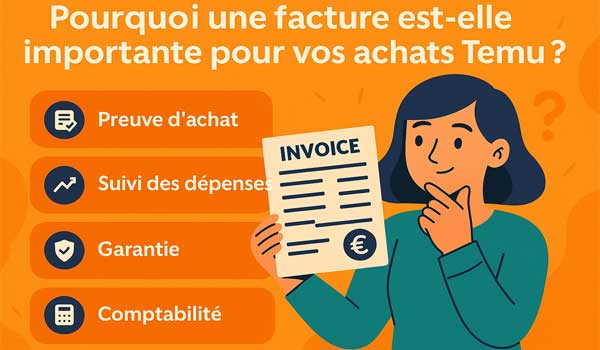 Pourquoi une facture est-elle importante pour vos achats Temu ?