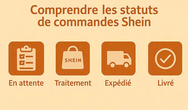 Comprendre les statuts de commandes Shein