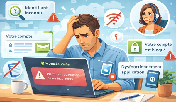 Dépannage Mutuelle Verte mon espace : erreurs fréquentes et solutions rapides