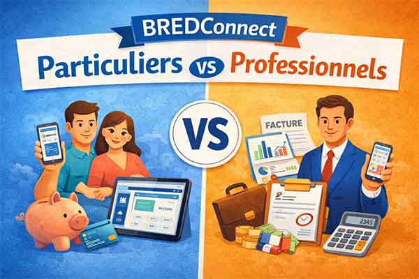 BREDConnect Particuliers vs Professionnels