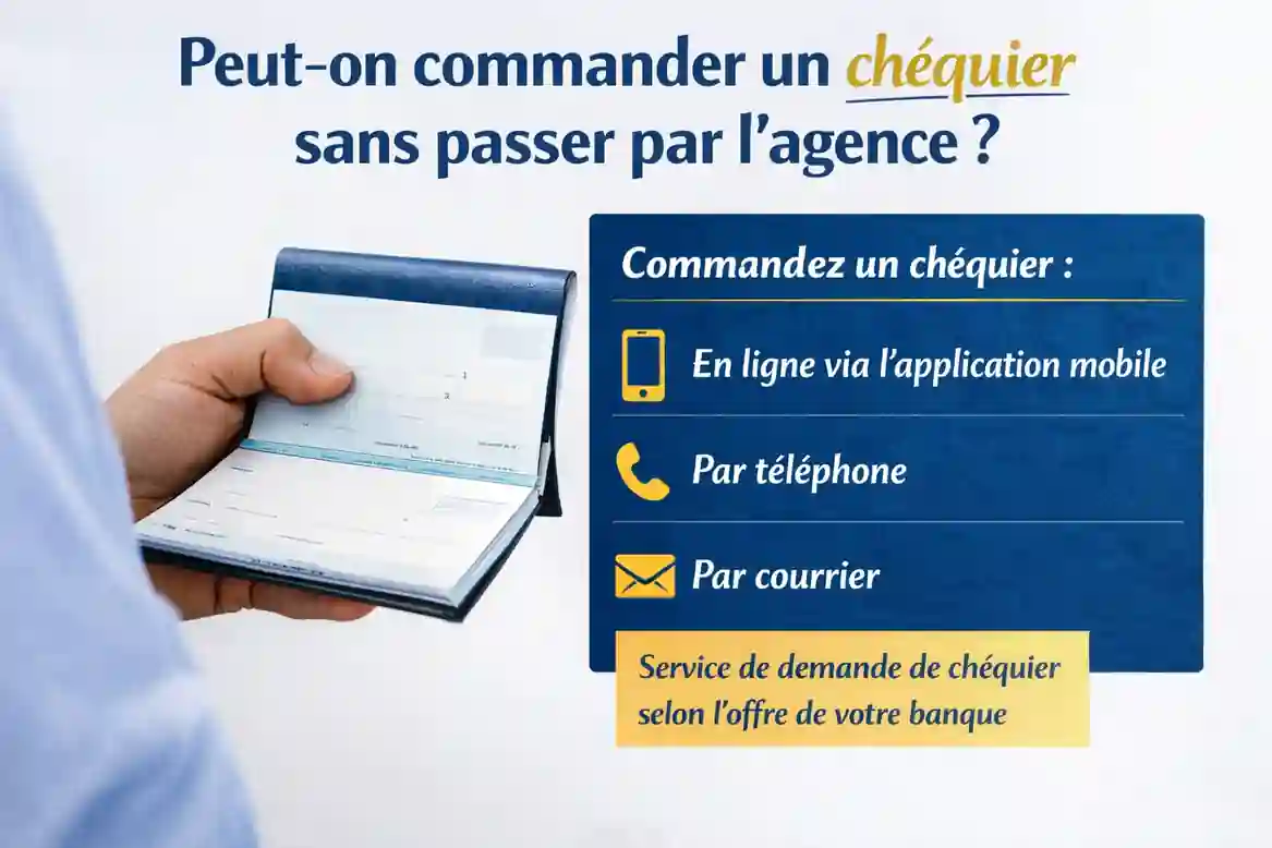 Peut-on commander un chéquier sans passer par l'agence ?