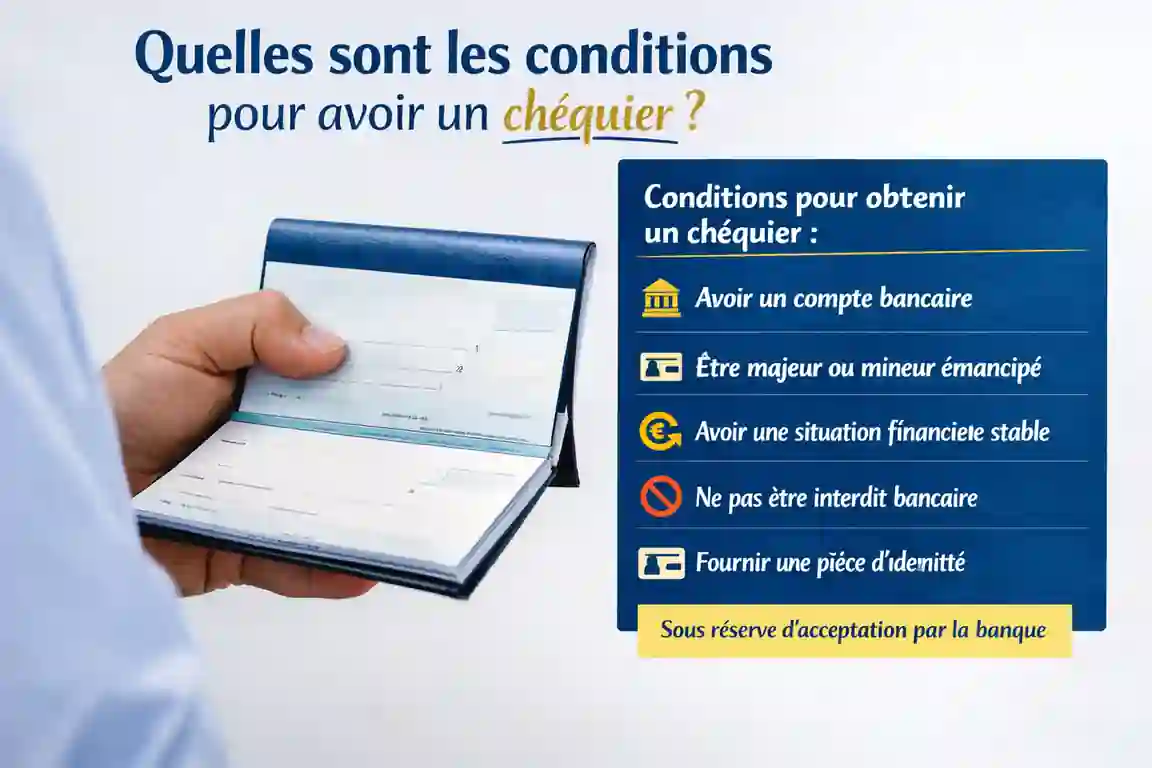 Quelles sont les conditions pour avoir un chéquier ?