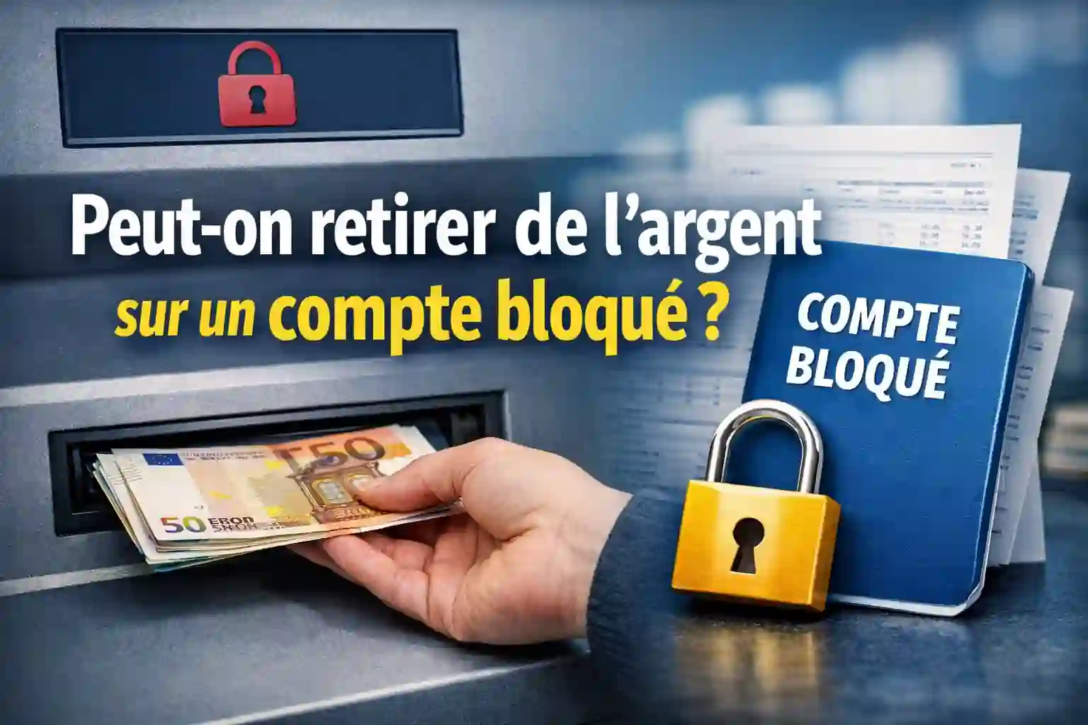 Peut-on retirer de l'argent sur un compte bloqué ?