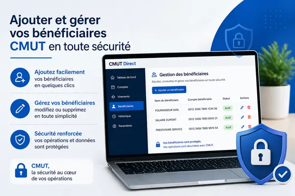 ajouter bénéficiaire virement CMUT