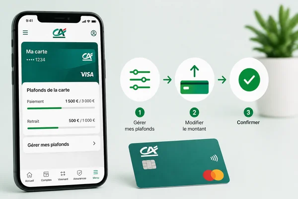 Comment augmenter le plafond de votre carte sur l'application Ma Banque ?