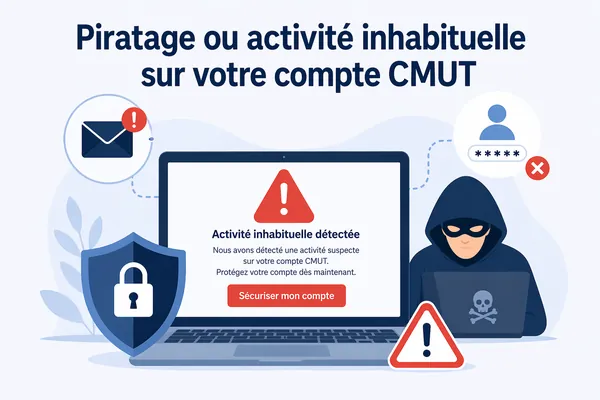 Piratage ou activité inhabituelle sur votre compte CMUT