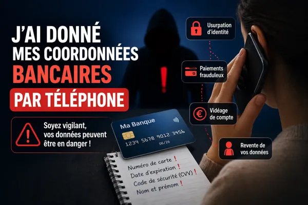 J'ai donné mes coordonnées bancaires par téléphone