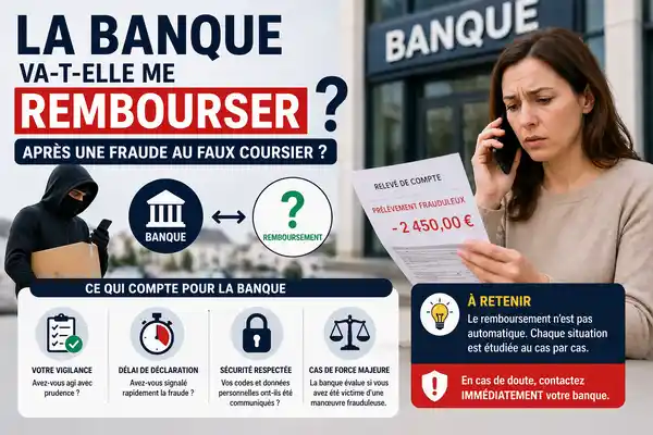 banque va-t-elle me rembourser après une fraude au faux coursier