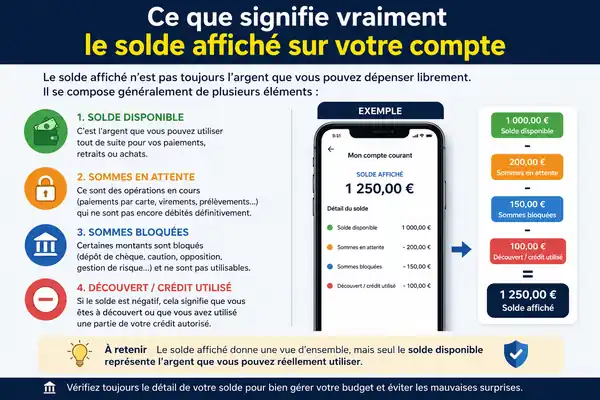 Ce que signifie vraiment le solde affiché sur votre compte