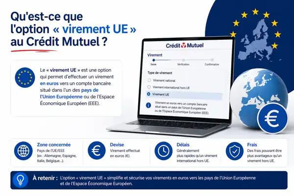 Qu'est-ce que l'option « virement UE » au Crédit Mutuel ?