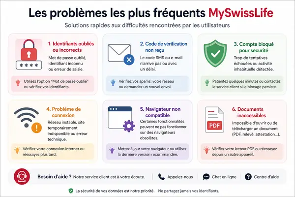 MySwisslife problèmes d'activation